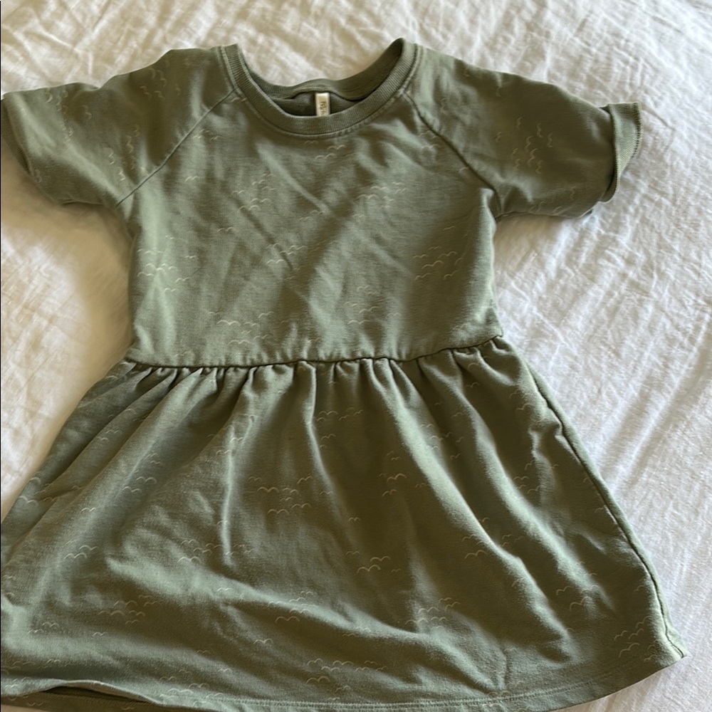 Rylee + Cru Green Raglan Sleeve Sundress